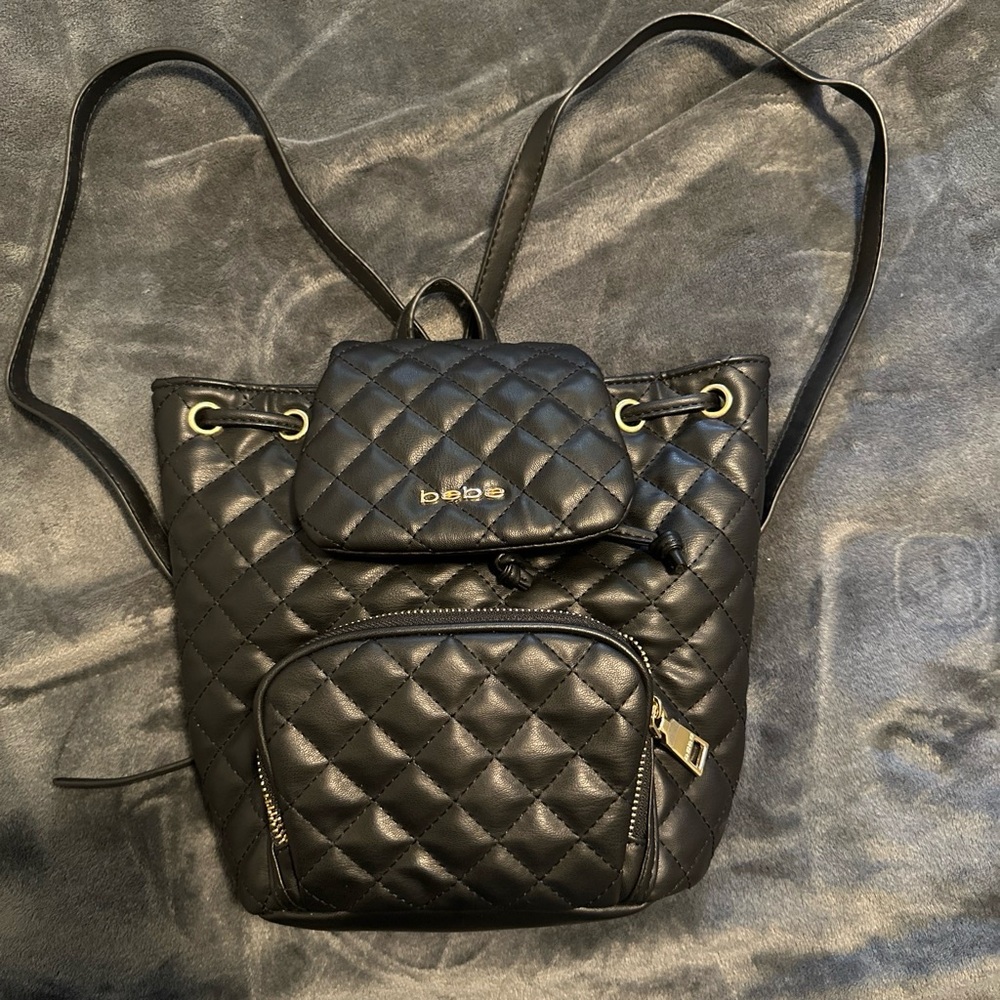 BEBE quilted mini backpack